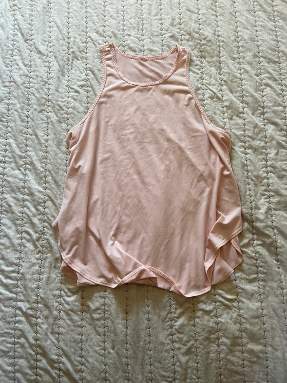 Fabletics Pale Pink High-Neck Racerback Tank